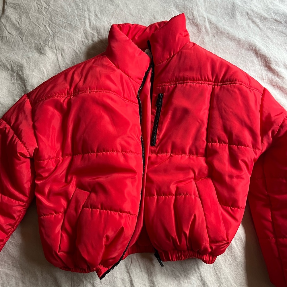 Red B.P. puffer jacket